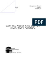 Capital Asset and Supply Inventory Control: Management Manual Revised August 7, 2009 Title 24 Chapter H