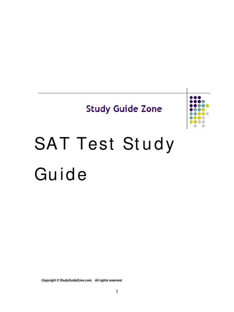 SAT Test Study Guide | PDF | Sat | Fraction (Mathematics)