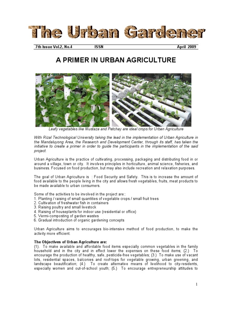 The Urban Gardener 7 | PDF | Horticulture And Gardening | Hobbies
