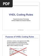 VHDL Coding Rules