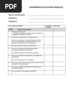 Partner Evaluation CheckList v1