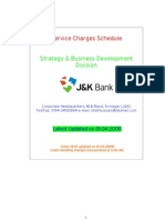 Service Charges Schedule of JK BANK