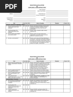 Supplier Selection & Evaluation Template