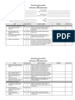 Supplier Selection & Evaluation Template