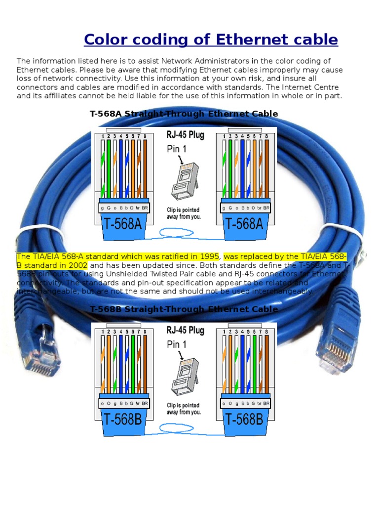 Color Coding of Ethernet Cable (P) | PDF | Business