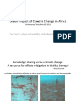Urban Impact of Climate Change in Africa