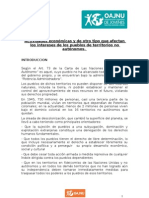 Actividades Económicas y de Otro Tipo Que Afectan A Los Intereses de Los Pueblos de Los Territorios No Autónomos