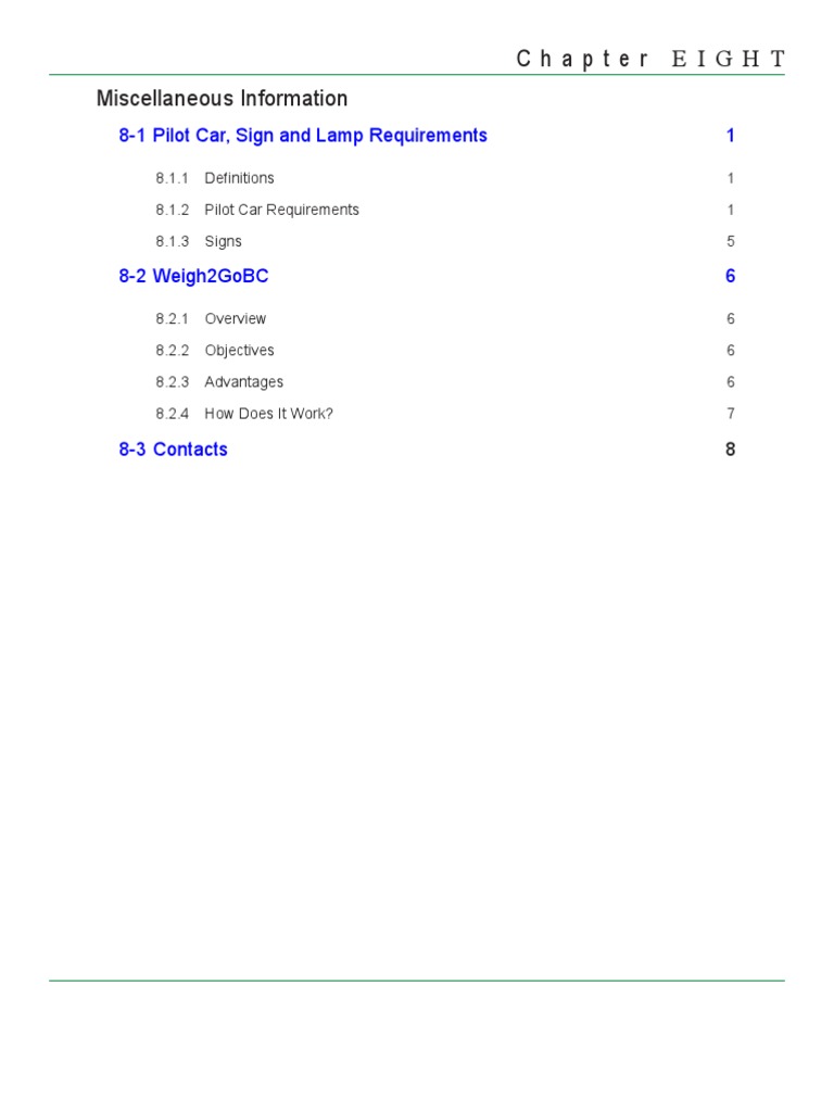 BC Pilot Car Regulations PDF Road Transport Land Transport