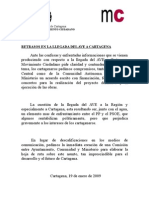 Retrasos en La Llegada Del AVE a Cartagena