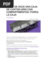 Cómo Se Hace Una Caja de Cartón Gris Con Compartimentos