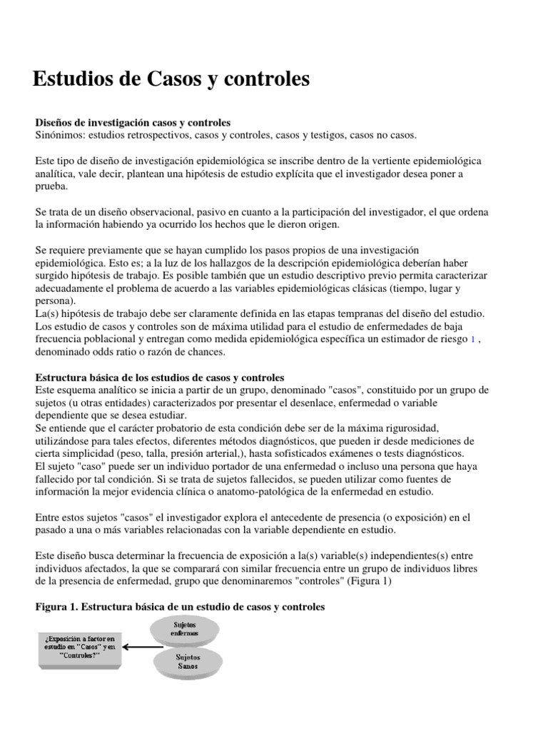 Estudios de Casos y Controles Caso