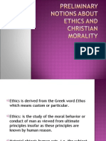 Preliminary Notions About Christian Morality