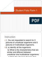 Science - Student Folio Form 1
