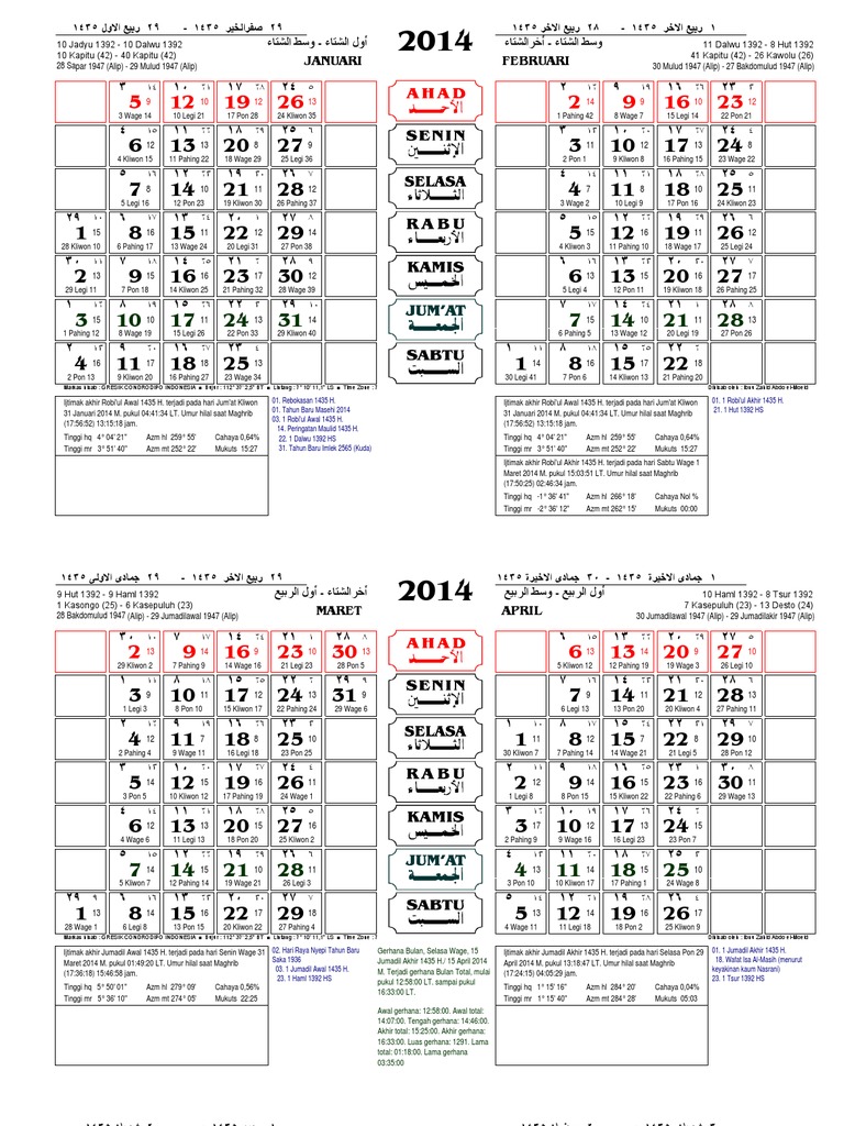 Kalender 2014