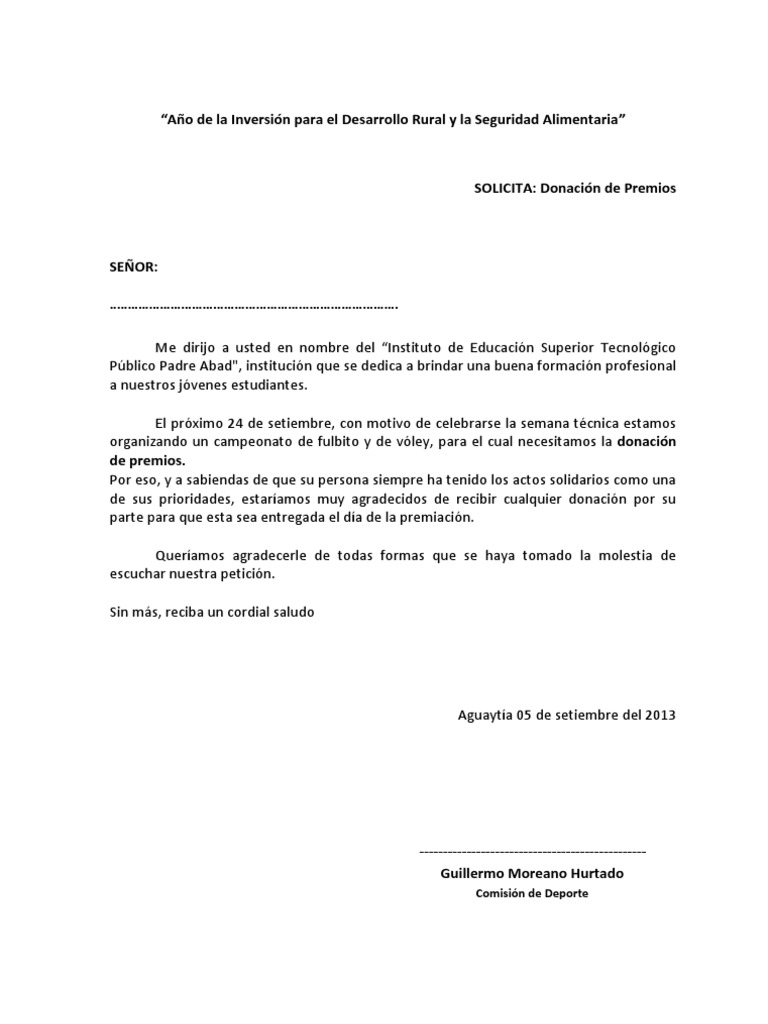 Modelo De Carta Para Solicitar Colaboracion A Una Empresa Mide