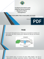 Equilibrio de Fases en Sistema de Un Componente