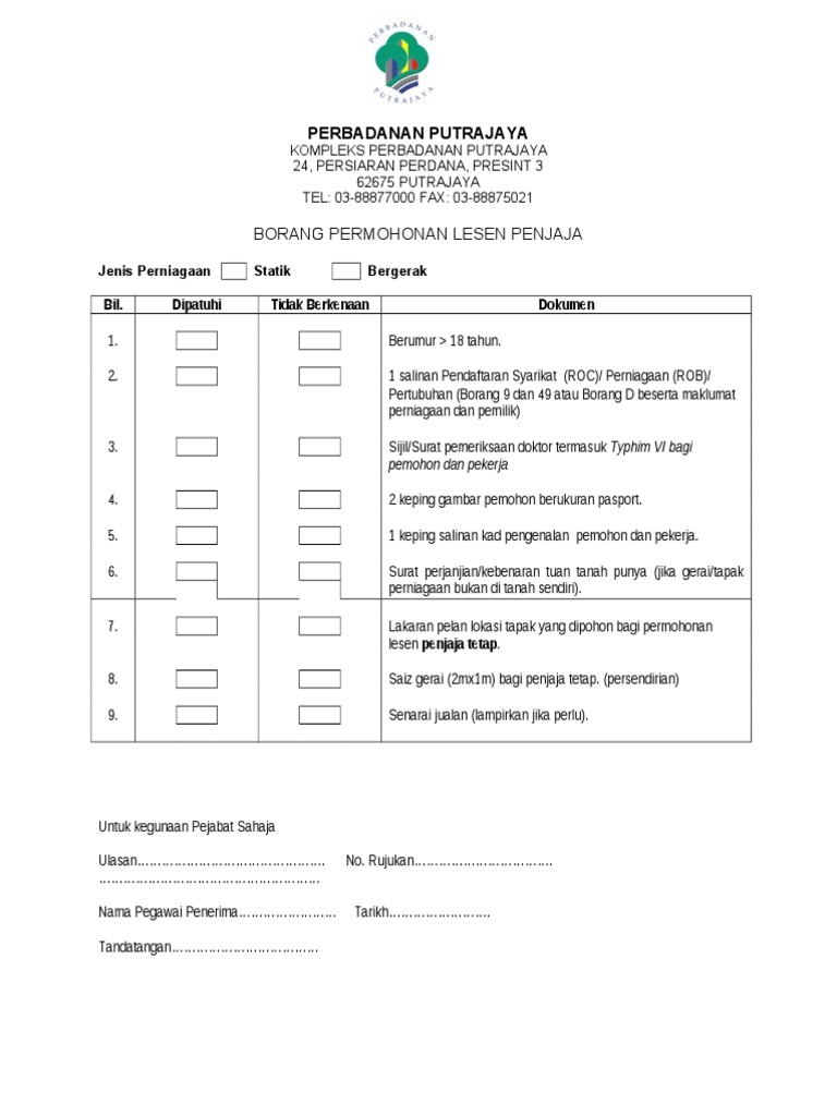 Borang Lesen Penjaja Pdf