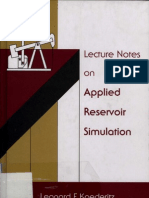 Lecture Notes on Applied Reservoir Simulation