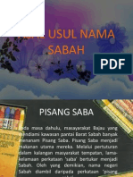 Asal Usul Nama Sabah