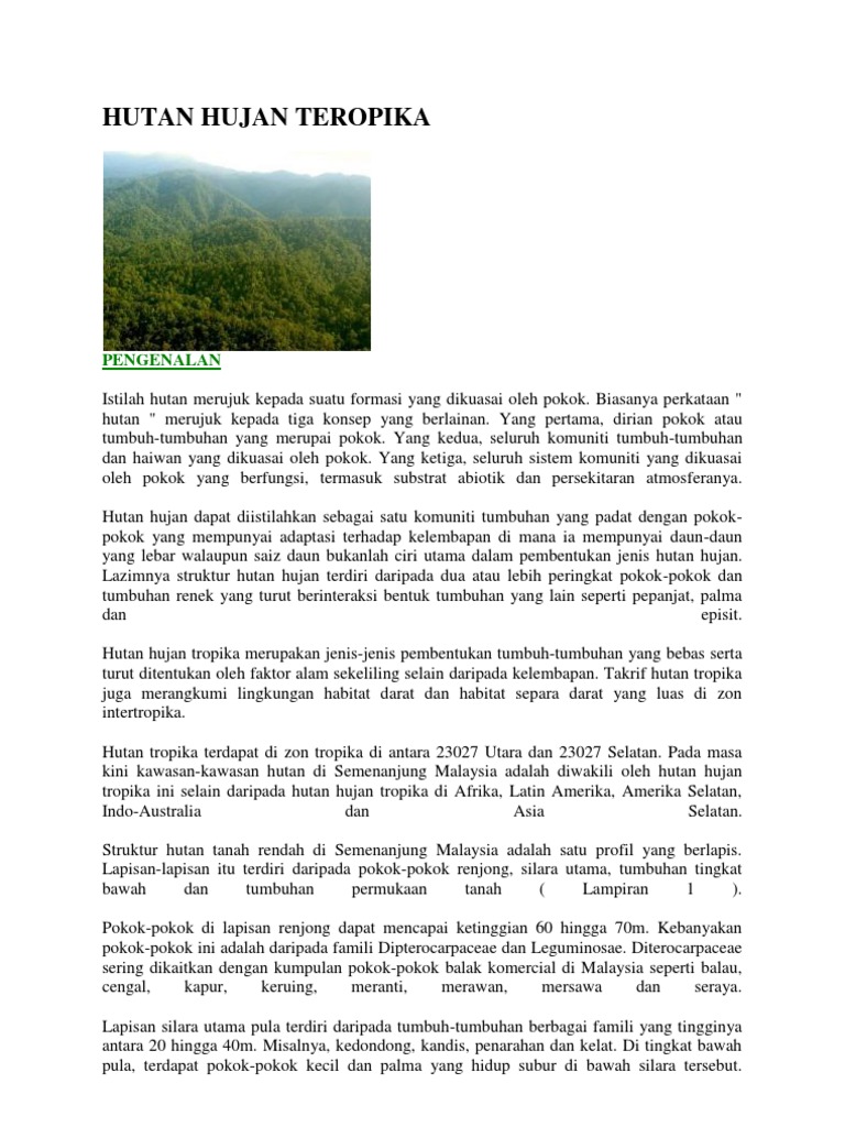 Hutan Hujan Teropika Pdf