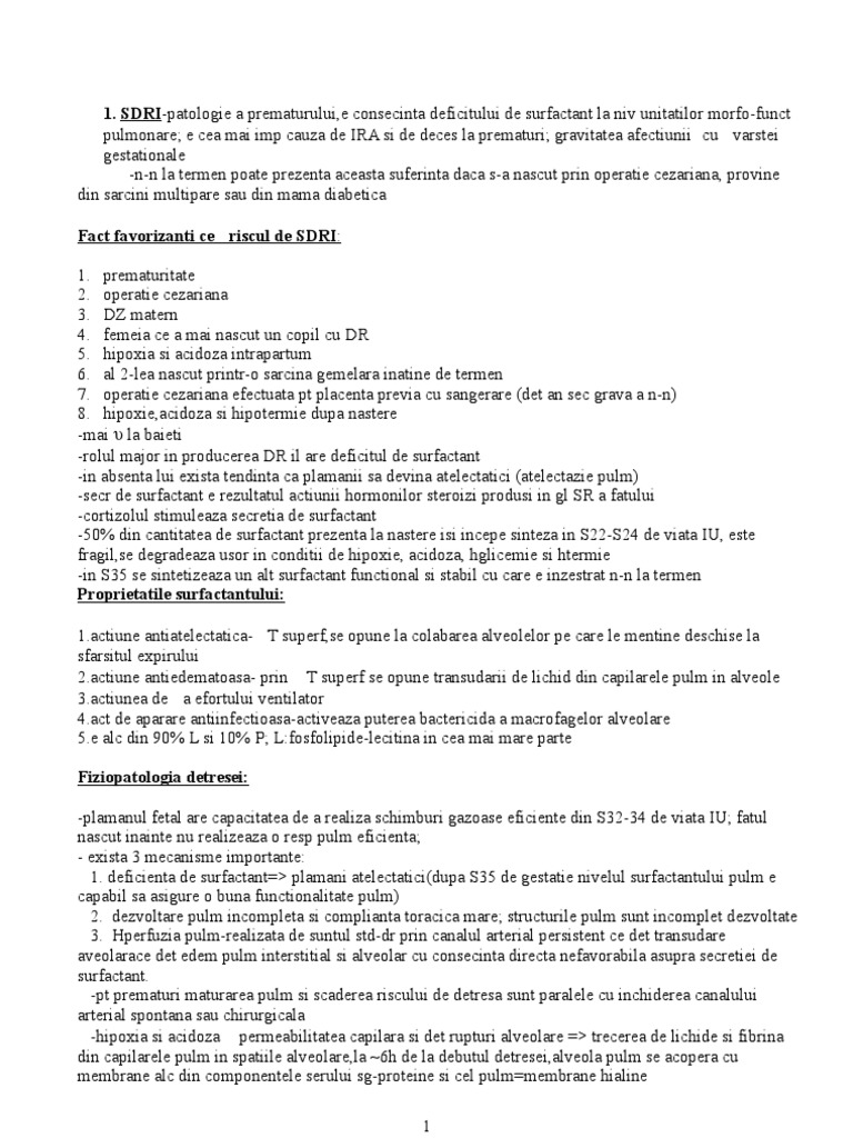 Patologie Neonatala | PDF