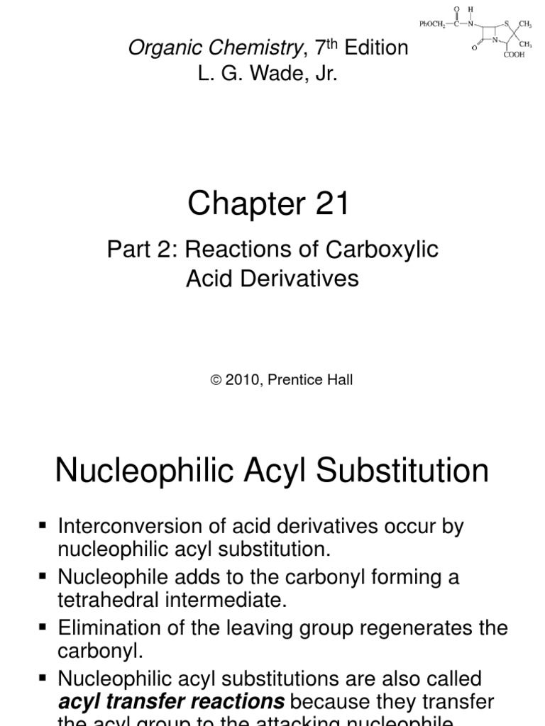 Part 2: Reactions of Carboxylic Acid Derivatives: Organic Chemistry, 7 ...