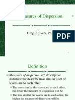 Measures of Dispersion: Greg C Elvers, PH.D