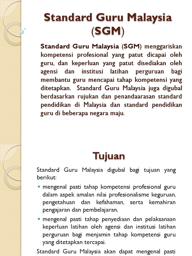 Standard Guru Malaysia SGM  PDF