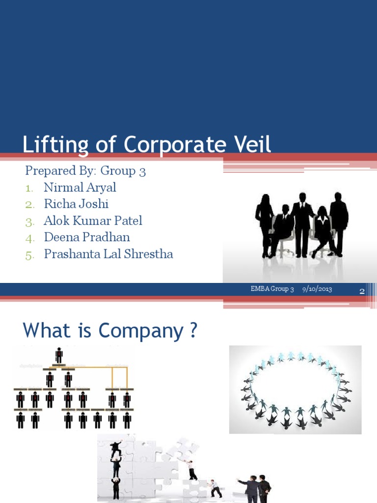 Lifting of Corporate Veil_Group3.pptx Piercing The Corporate Veil