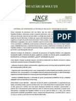 Sistemul de Pensionare Al Republicii Moldova: Probleme Şi Soluţii