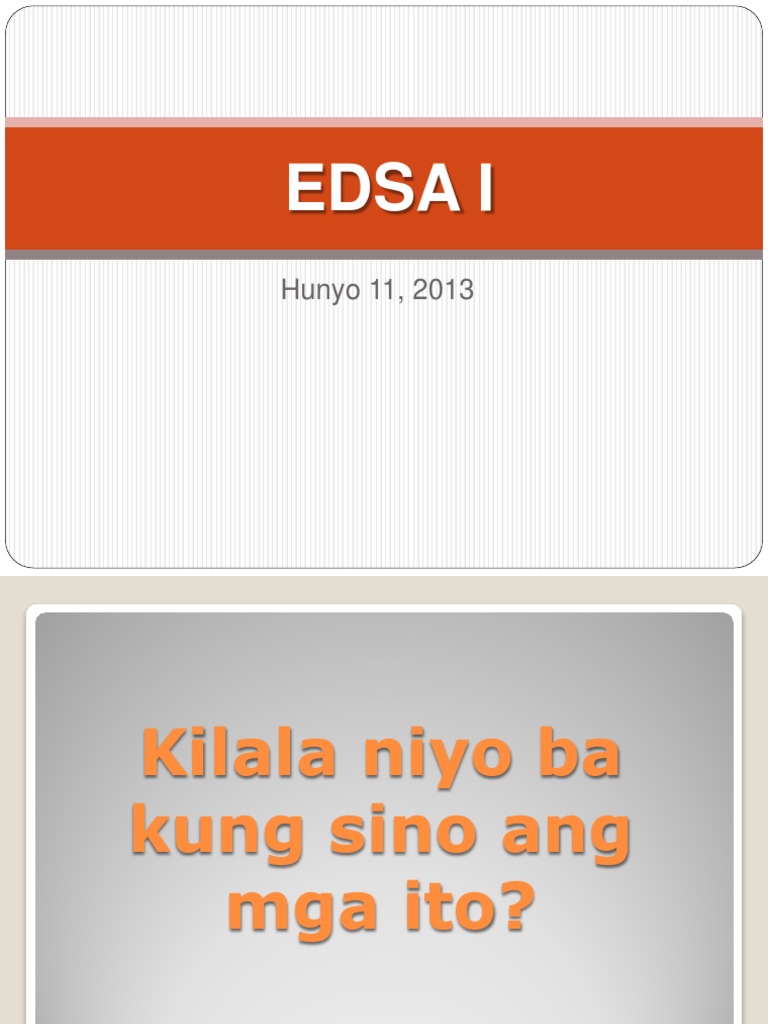 Edsa 2013 | PDF
