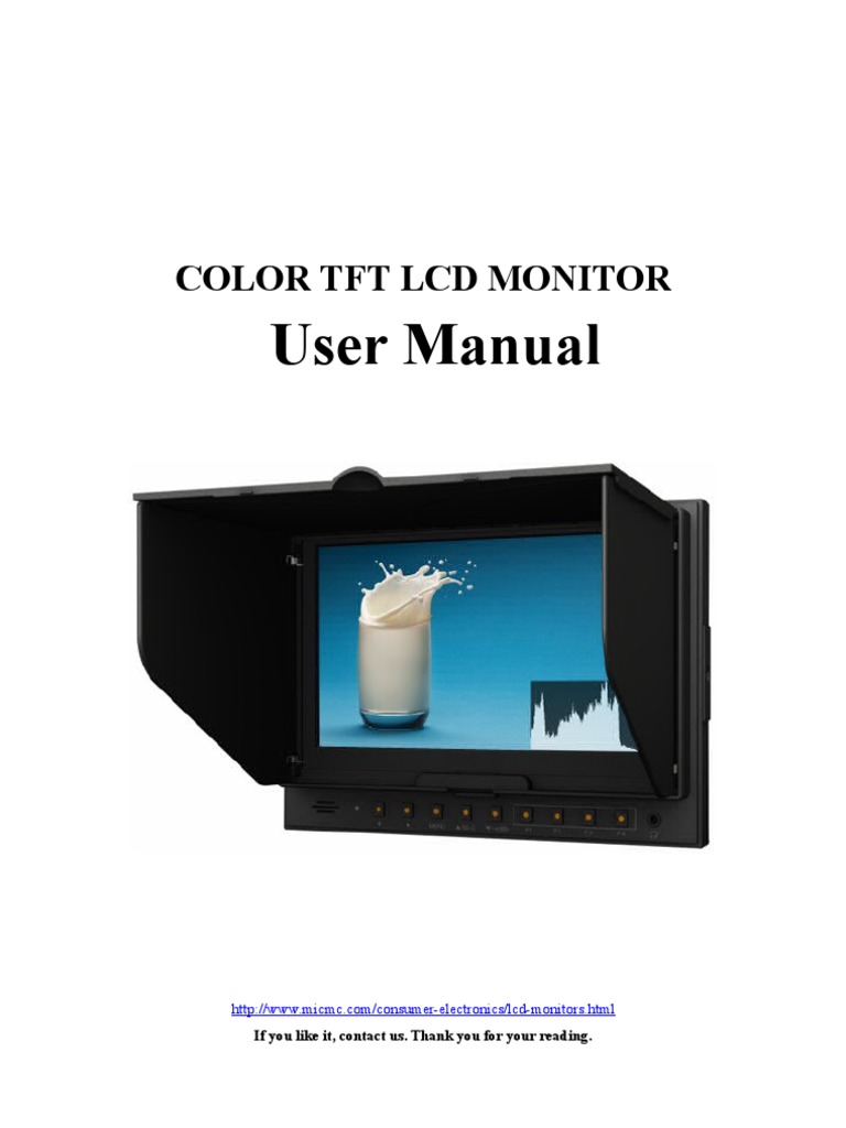 Lilliput TFT LCD Monitor Manual | PDF | Computer Monitor | Hdmi