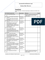 Internal Audit Checklist AS9100