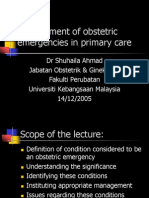 Management of Obstetric Emergencies Y5