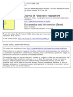 Extraversion and Introversion Journal of Personality Assesment