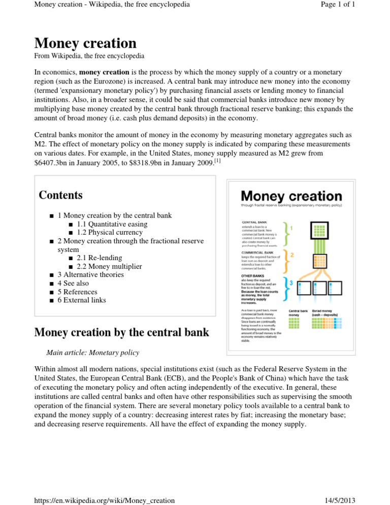 Understanding Money Creation Processes | PDF