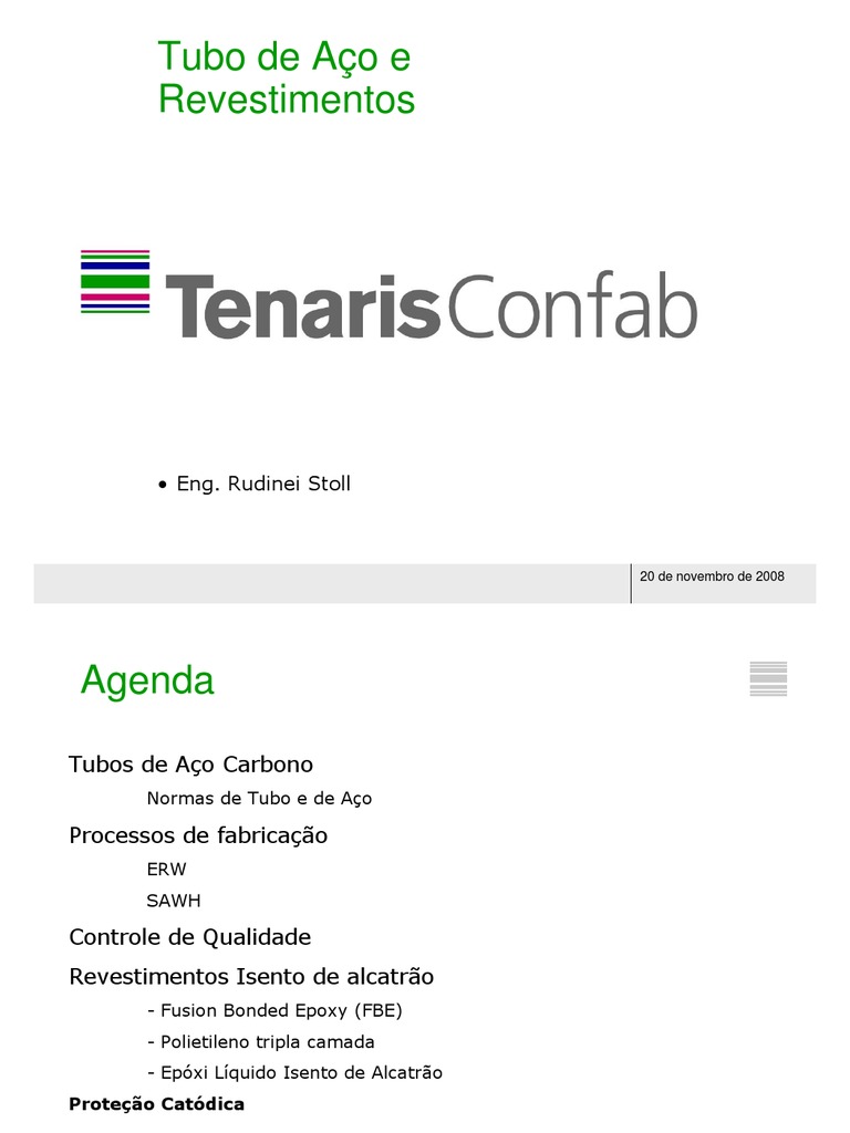 Tenaris Confab Fabrica o Com Costura | PDF | Aço | Grupos de elementos ...