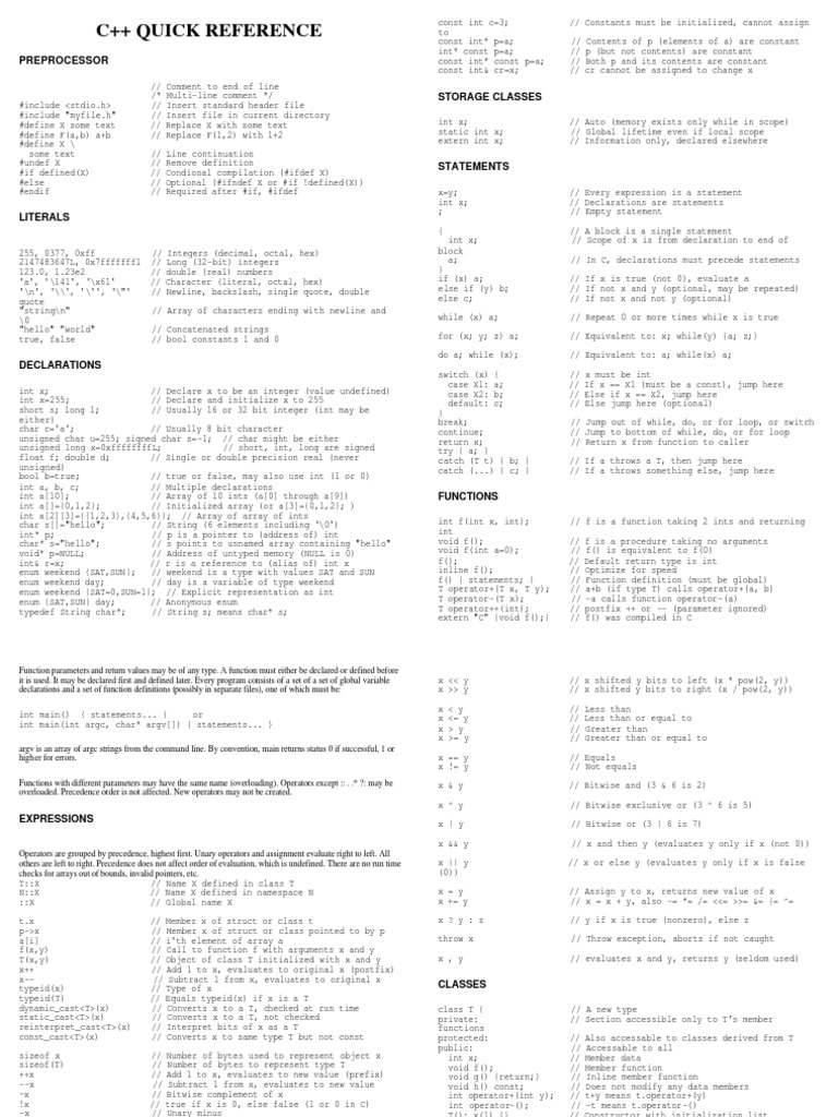 C++ Preprocessor and Syntax Guide | PDF | Constructor (Object Oriented ...