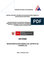 Informe Microzonificacion Sismica Chorrillos