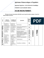 Avis de Recrutement FR