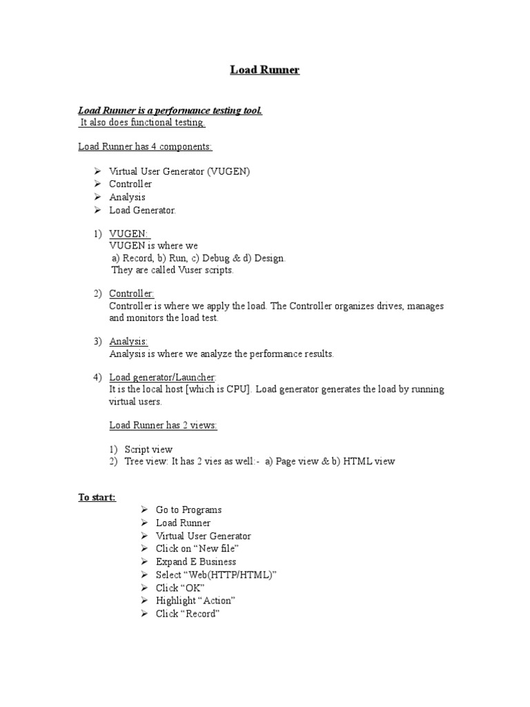 Load Runner: Performance Testing Guide | PDF | Http Cookie | World Wide Web