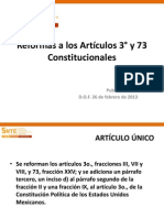 01 20130907 Reformas Articulos 3 y 73