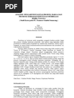 Download ANALISIS PENGARUH KUALITAS PRODUK HARGA DANPROMOSI TERHADAP KEPUTUSAN PEMBELIANMOBIL TOYOTA by Diana Tri Rahayu Putri SN167043812 doc pdf