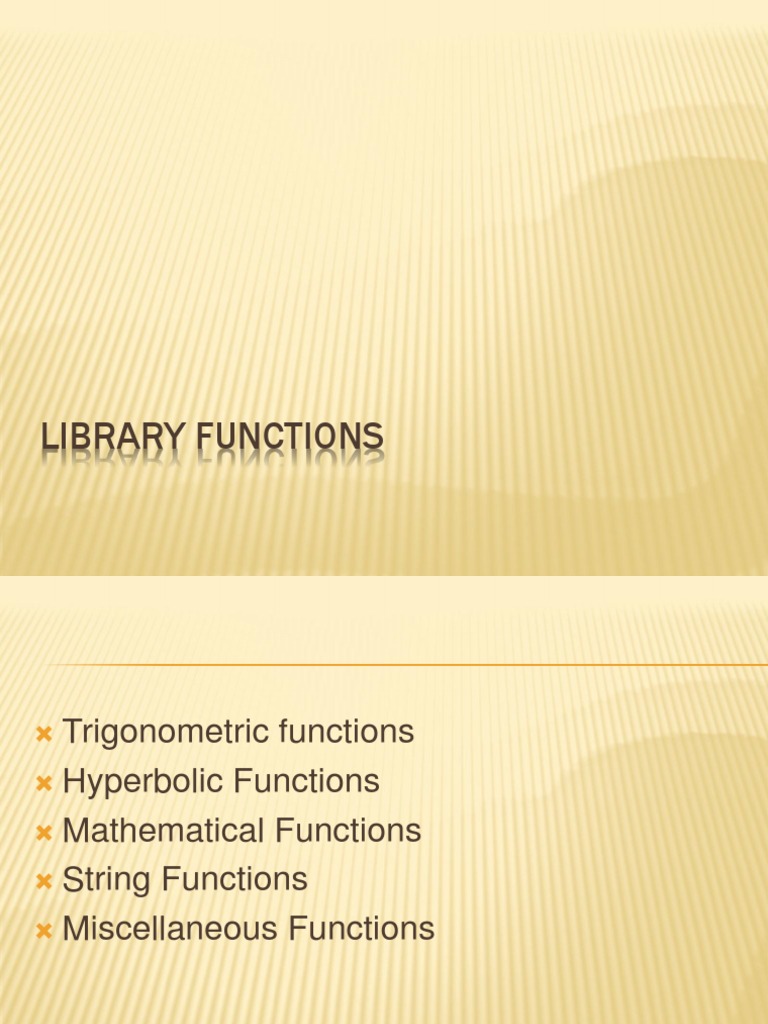 LibraryFunctions | PDF | Trigonometric Functions | Sine