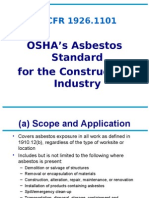 OSHA's Asbestos Standard For The Construction Industry