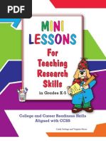 Download Mini Lessons for Teaching Research Skills in Grades K-5 CCSS Edition Sample by Active Learning Systems SN167073849 doc pdf