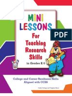 Mini Lessons For Teaching Research Skills in Grades K-5 CCSS Edition Sample