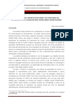 Análise do discurso de estudantes e identidades