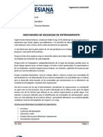 Indicadores de necesidad de capacitación en ingeniería industrial