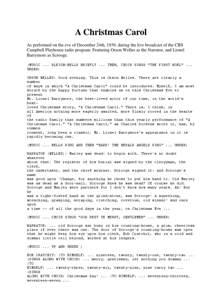 a christmas caro radio play | pdf | ebenezer scrooge | tiny tim (a